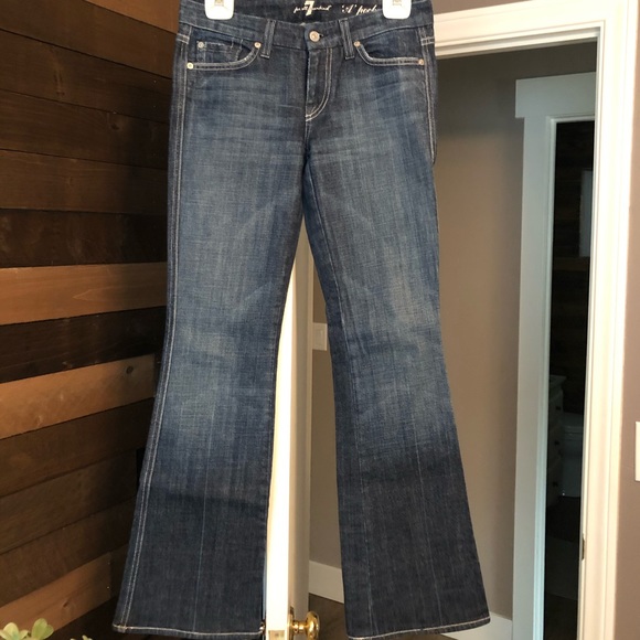 7 For All Mankind A Pocket Bootcut Flare Leg Jeans - Picture 3 of 5